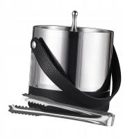 Wiaderko na lód z pokrywką Wiadro do chillingu Wiadro na piwo Wanna na napoje Metalowy lód Jasny