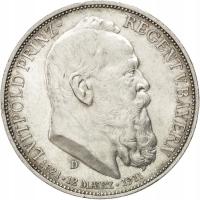 Moneta, Landy niemieckie, BAVARIA, Otto, 3 Mark, 1
