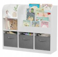 REGAŁ ORGANIZER NA ZABAWKI POJEMNIKI SZAFKA DZIECI KSIĄŻKI BIBLIOTECZKA