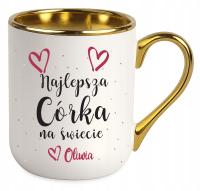 Kubek Elegant dla CÓRKI na prezent NAJLEPSZA CÓRKA NA ŚWIECIE dowolne imię