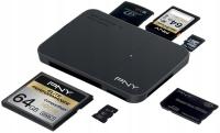SZYBKI Czytnik kart PNY High Performance 3.0 USB 3.0 CF microSD SD MS