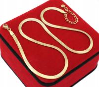 Ожерелье золотая гадюка 40 см хирургическая сталь