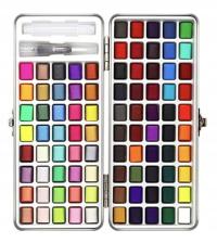 ZESTAW PREMIUM FARB WODNYCH FARBEK AKWARELE 90 KOLORÓW BARDZO DUŻY WYBÓR