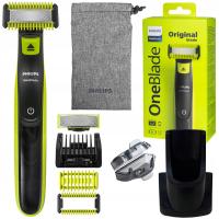 GOLARKA MASZYNKA DO BRODY I CIAŁA PHILIPS ONEBLADE QP2821/20 4 NASADKI ETUI + Podstawa Nelips B00543 do Philips OneBlade