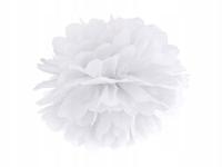 Pompon bibułowy biały 35 cm dekoracja wisząca