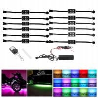 Motorcycle RGB LED Strip Light Kit | Multicolor Neon with 12x Strip Light