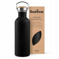 Butelka ze stali nierdzewnej z bambusową zakrętką, ZERO WASTE, 500ml Bambaw