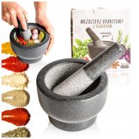SOLIDNY MOŹDZIERZ KAMIENNY MOŹDZIERZ GRANITOWY CIĘŻKI 2,5 KG DO PRZYPRAW