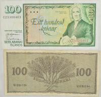 3.db.Zest.Finlandia, Islandia, Banknoty szt.2