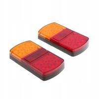 2 szt. Lampy Tylne Samochodowe 12V 12 LED ze Światłem Stop do Przyczepy, Ciężarówki