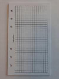 Вставка для переплета записной книжки планировщик Белый-печать решетка-A6 9,9x17cm