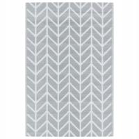 Dywan zewnętrzny dwustronny ARAKIL, 190 x 290 cm, szary, żakardowy