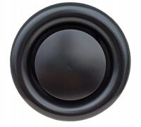 Anemostat wywiewny fi 125 CICHY IZOLOWANY z ramką montażową CZARNY