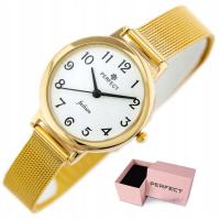 Женские часы Perfect RITA BOX гравер сетка злотый браслет сетка
