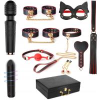 Zestaw pasków do bondage BDSM z pudełkiem dla kobiet i par z 2 wibratorem