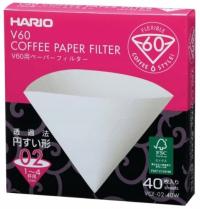 Filtry papierowe białe do dripa Hario V60-02 40 szt ORYGINALNE