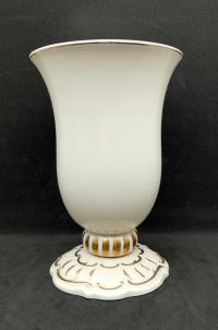 Wazon Sorau Żary barok antyk 1920 ecru złoto autor