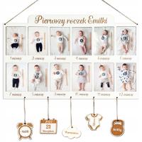 ГОДОВАЯ РАМКА С МЕТРИКОЙ ПОДАРОК НА ПЕРВЫЙ ДЕНЬ РОЖДЕНИЯ С ИМЕНЕМ