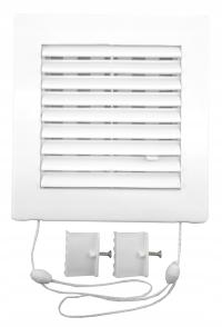 ВЕНТИЛЯЦИОННАЯ РЕШЕТКА14Х14КОМИН СКОШЕННЫЙ БЕЛЫЙ ЖАЛЮЗИ