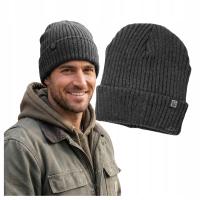 Czapka Robocza Zimowa Ocieplana Gruba Bardzo Ciepła na Polarze Męska Damska