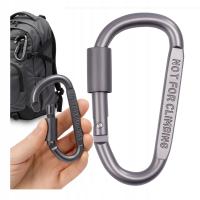 Karabińczyk Aluminiowy Zakręcany Typu-D 80mm Karabinek Survival EDC