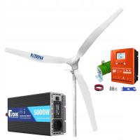 TURBINA WIATROWA MAX 3KW DO 10KWH Prądu Na Dobę 48V + STEROWNIK BT+FALOWNIK