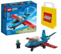 Zestaw Prezent Klocki LEGO CITY 60323 Samolot Kaskaderski Akrobacje + Torba