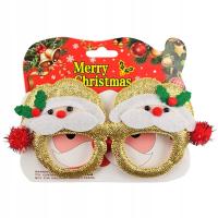 Ozdoba ŚWIĄTECZNA okulary zabawne Party Boże Narodzenie