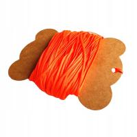 Lekki i wytrzymały kołowrotek do nurkowania, płaska linka 2 mm, 15 m, fluorescencyjny pomarańczowy