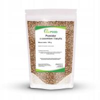 SUSZONE POMIDORY Z CZOSNKIEM I BAZYLIĄ 100G NATURALNA MIESZANKA BEZ CHEMII