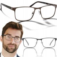 Męskie Okulary do Czytania Korekcyjne Plusy Klasyczne Oprawki BRILO +1,5