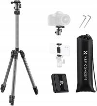 ULTRALEKKI STATYW K&F ALU/MAG 168CM F263A4 TRIPOD + uchwyt do telefonu