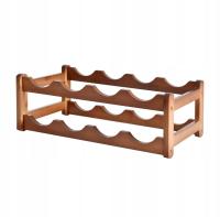 Stojak na wino butelki bambusowy na 8szt butelek 2 poziomy