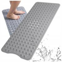 Mata Antypoślizgowa Pod Prysznic Wanny Szara Łazienkowa 100x40 Przyssawki