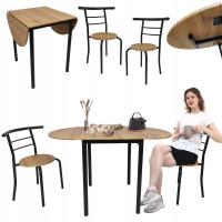 Набор мебели для гостиной, 2 стула, складной стол для кухни, столовой, REIN DAB