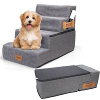 ЛЕСТНИЧНЫЕ СТУПЕНИ ДЛЯ СОБАК, ПАНДУС, 4 СТУПЕНИ, 46 СМ, 2 В 1, КРОВАТЬ ДЛЯ СОБАК