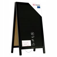 Спотыкаясь мел стенд черный 78x44 см рекламный стенд