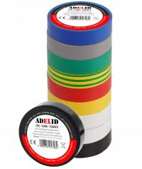 Аделидная изоляционная лента смешанных цветов 19 мм x 10 м 10 шт.
