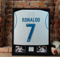 Cr. Ronaldo, Real Madryt - koszulka z autografem w ramie od 1zł! (zag)