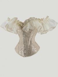 SHEIN BEŻOWY GORSET WIĄZANIE SO8 S06__S