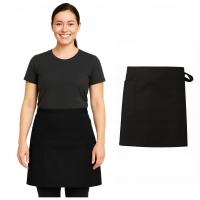 ZAPASKA KELNERSKA Z KIESZONKĄ KRÓTKA bordowa mocna wiązana POLSKA PRODUKCJA