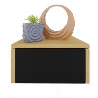 Тумбочка Vanesa каменный дуб F черный 30wew