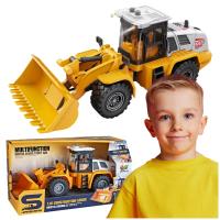 KOPARKA POJAZD BUDOWLANY POMARAŃCZOWA EFEKTY ŚWIATŁO DŹWIĘK RUCHOMA ŁYŻKA