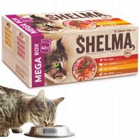 ВЛАЖНЫЙ КОРМ ДЛЯ КОШЕК SHELMA MEGA BOX 40X85 Г ФИЛЕ МИКС 4 ВКУСА БЕЗ ЗЛАКОВ