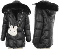 KURTKA ZIMOWA #118C14 PUCHOWA NA MISIU 158/164