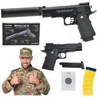 Пистолет для шариков ASG METAL 800 пуль бесплатно глушитель игрушечный пистолет
