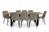 Раскладной стол 8 мягких стульев 90x160 / 200 см цвета