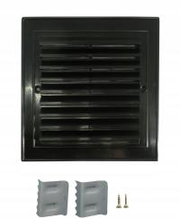 ВЕНТИЛЯЦИОННАЯ РЕШЕТКА 14X14KOMIN НАКЛОННАЯ ЧЕРНАЯ РАМКА