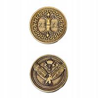 МИФОЛОГИЧЕСКАЯ ЗОЛОТАЯ МЕТАЛЛИЧЕСКАЯ МОНЕТА 1 ШТ RPG LARP
