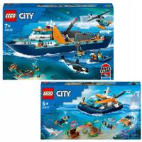 LEGO City 60368 Łódź badacza Arktyki 60377 Łódź do nurkowania badacza